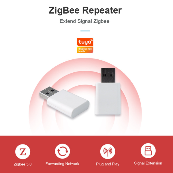 موسع نطاق إشارة Zigbee لاسلكي من Tuya (يعمل عبر USB)