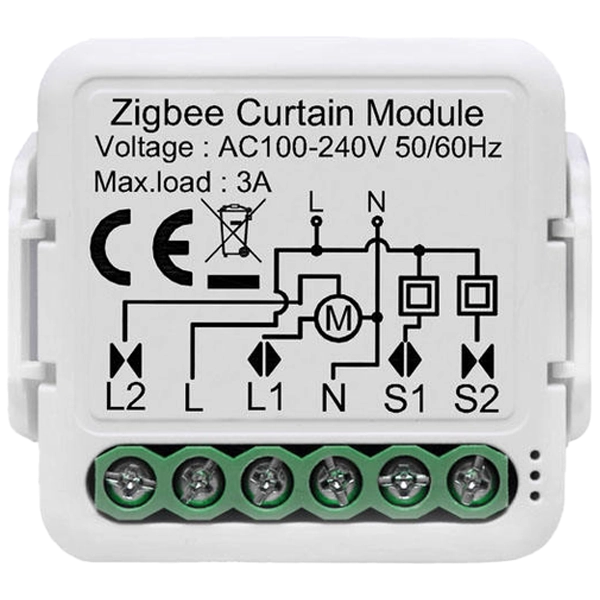 وحدة ستائر ذكية Zigbee بقناة واحدة