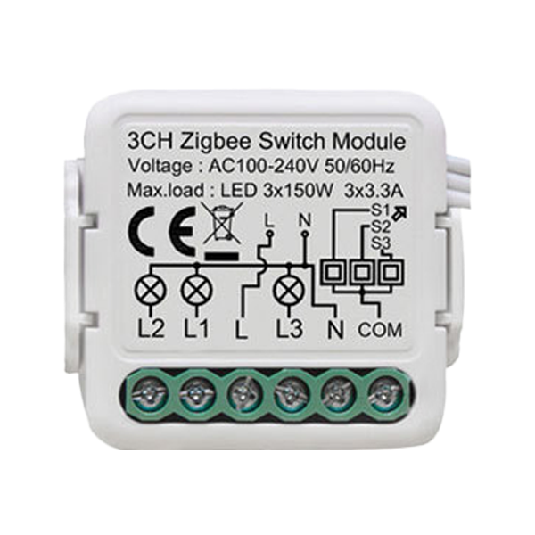 وحدة مفتاح ذكي Zigbee 3-Gang
